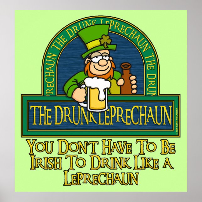 Drunk Leprechaun Poster (Front)