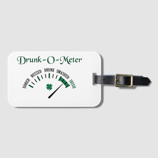 Drunk Metre Luggage Tag (Front Horizontal)