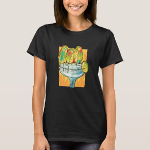 Drunk Parrots Drinking Cocktail T-Shirt
