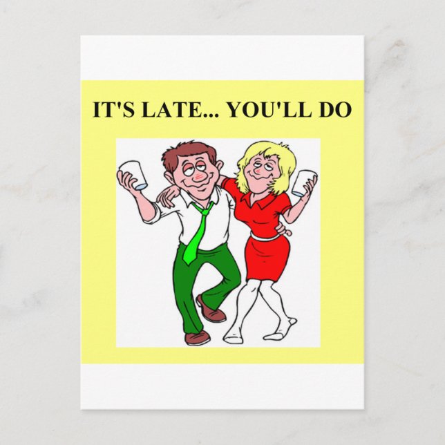 drunk pick up postcard (Front)