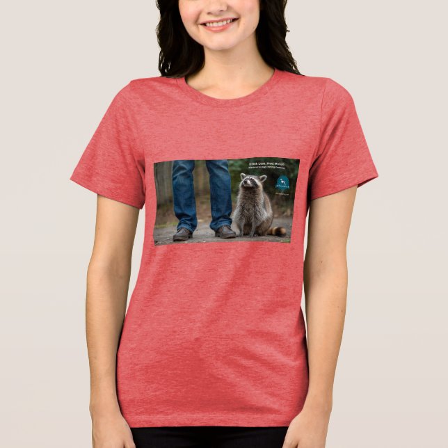 Drunk Raccoon  Tri-Blend Shirt (Front)
