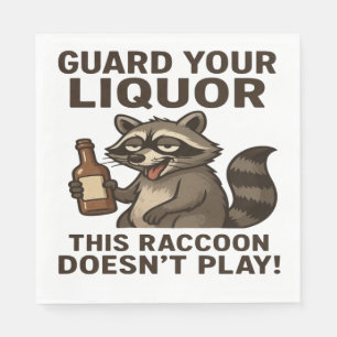 Drunk Racoon Napkin