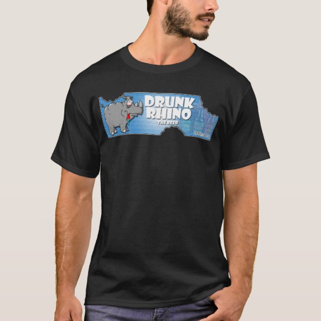 Drunk Rhino Beer T-Shirt (Front)