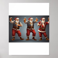 drunk Santa performing clogging dance