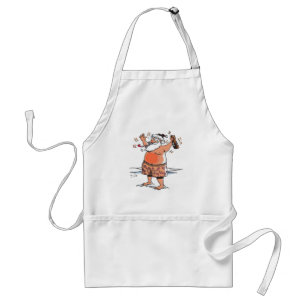 Drunk Santa standard white chef apron