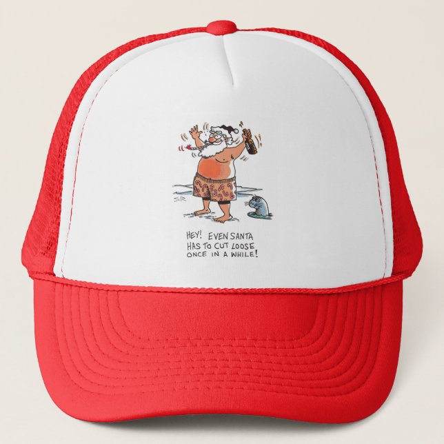 Drunk Santa trucker hat (Front)