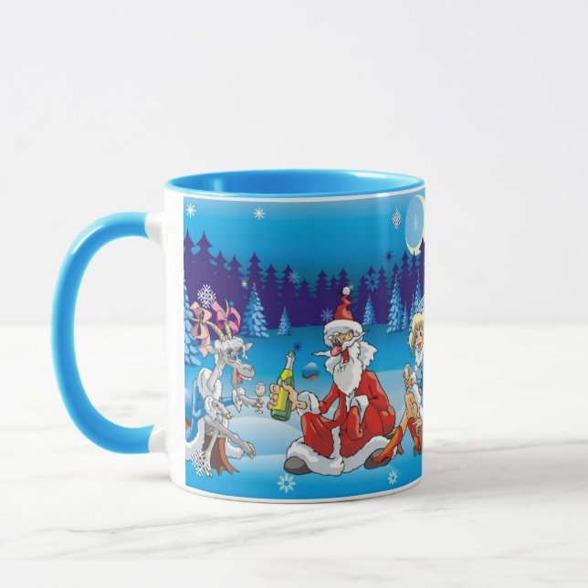 drunk Santa ugly xmas Mug (Left)