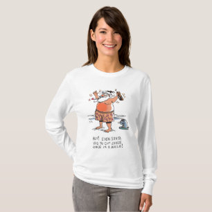 Drunk Santa w seal women white long sleeve shirt