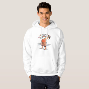 Drunk Santa white hooded sweatshirt