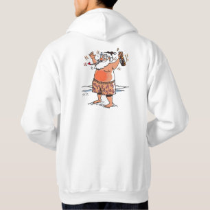 Drunk Santa white hooded sweatshirt back