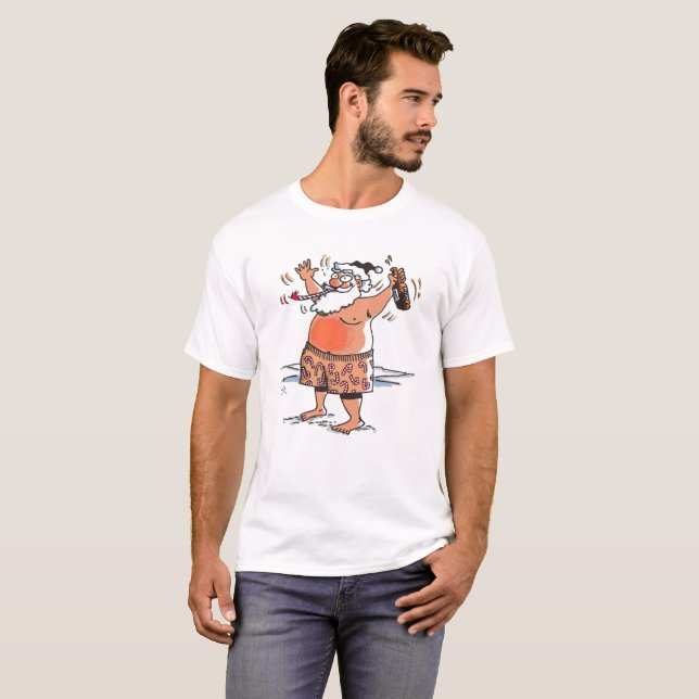 Drunk Santa white T-shirt (Front Full)