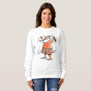 Drunk Santa women white sweatshirt