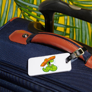 Drunk Worm with Sombrero Mexican Party Luggage Tag