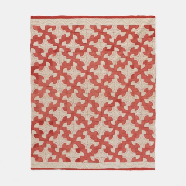 Drunkard’s Path quilt Fleece Blanket (Front)