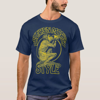 DRUNKEN MONKEY STYLE  KUNG FU BOXING 70s SAKE T-Shirt