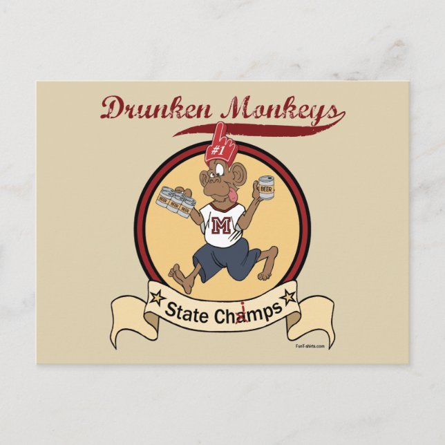 Drunken Monkeys Postcard (Front)