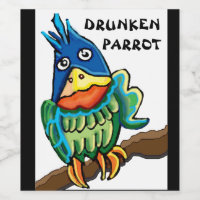 Drunken parrot comic bird