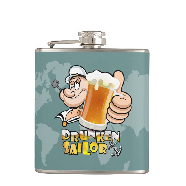 Drunken Sailor | Hip Flask (Front)