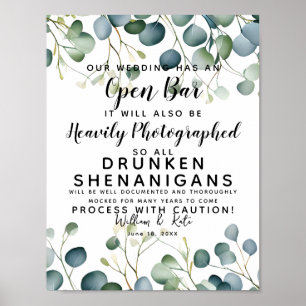 Drunken Shenanigans Photographed eucalyptus Poster
