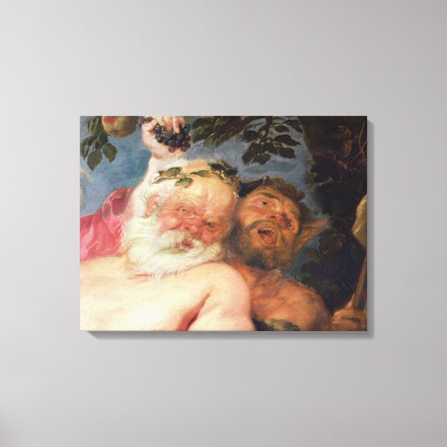 Drunken Silenus Supported by Satyrs, c.1620 Canvas Print (Front)