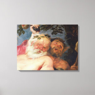 Drunken Silenus Supported by Satyrs, c.1620 Canvas Print