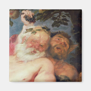 Drunken Silenus Supported by Satyrs, c.1620 Magnet