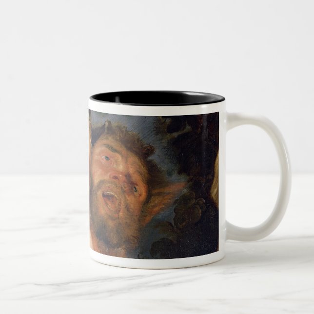 Drunken Silenus Supported by Satyrs, c.1620 Two-Tone Coffee Mug (Right)