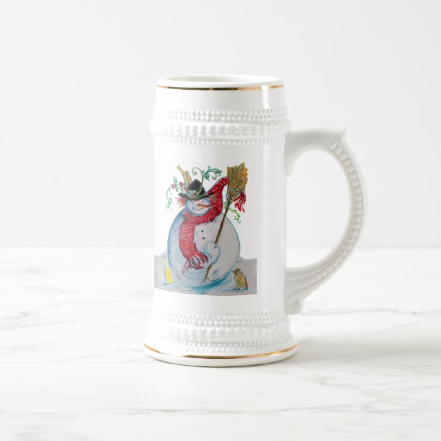 DRUNKEN SNOWMAN - Customised Beer Stein (Right)