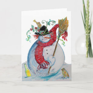 DRUNKEN SNOWMAN HOLIDAY CARD