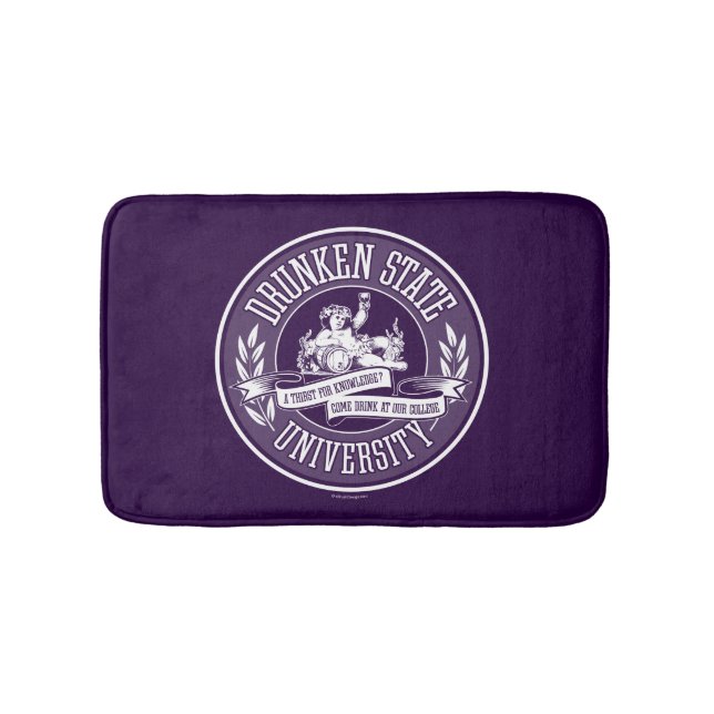 Drunken State University Bath Mat (Front)