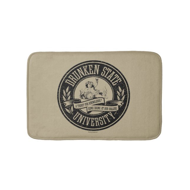 Drunken State University Bath Mat (Front)