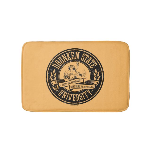 Drunken State University Bath Mat (Front)
