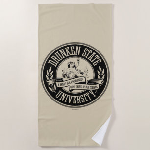 Drunken State University Beach Towel