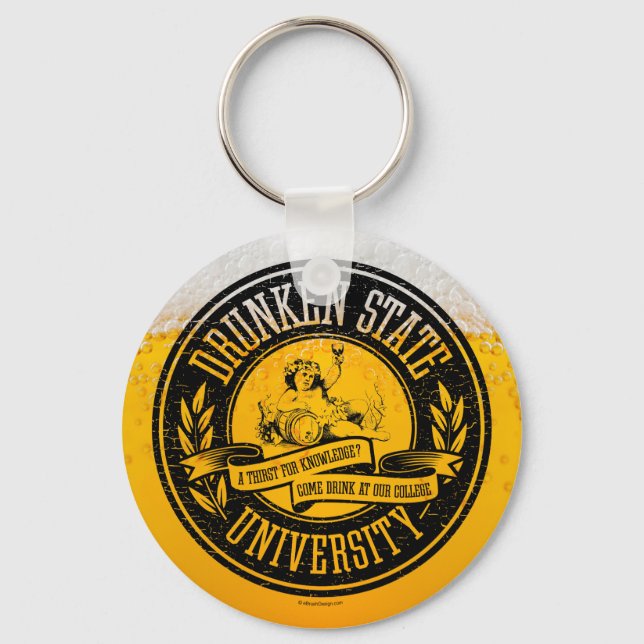 Drunken State University Key Ring (Front)