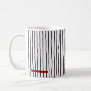 Drunken stripe - vertical. white - mug