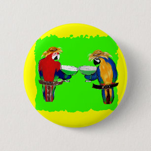 Drunkin Parrots 6 Cm Round Badge