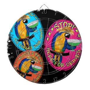 DRUNKIN PARROTS DARTBOARD