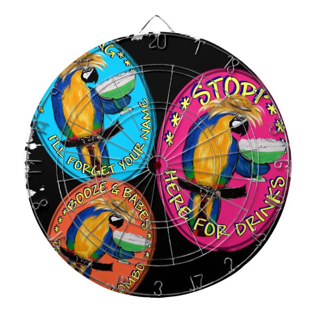 DRUNKIN PARROTS DARTBOARD (Front)