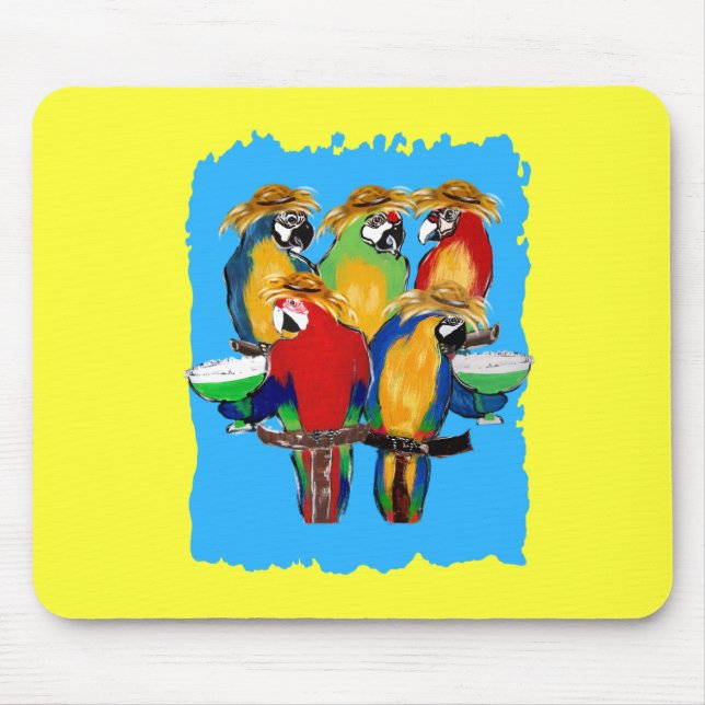Drunkin Parrots Mouse Pad (Front)