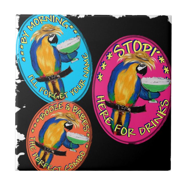 DRUNKIN PARROTS TILE (Front)