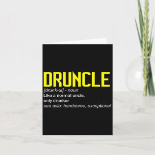Drunkle Definition Worlds Best Uncle Ever Funny Dr Card