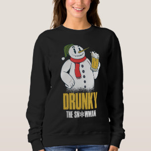 Drunky The Snowman Merry Drunk I'm Christmas Xmas Sweatshirt
