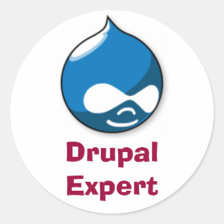 Drupal Expert Classic Round Sticker