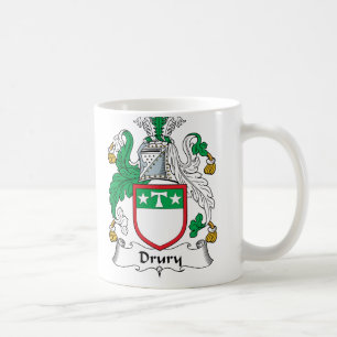 Drury Family Crest Coffee Mug