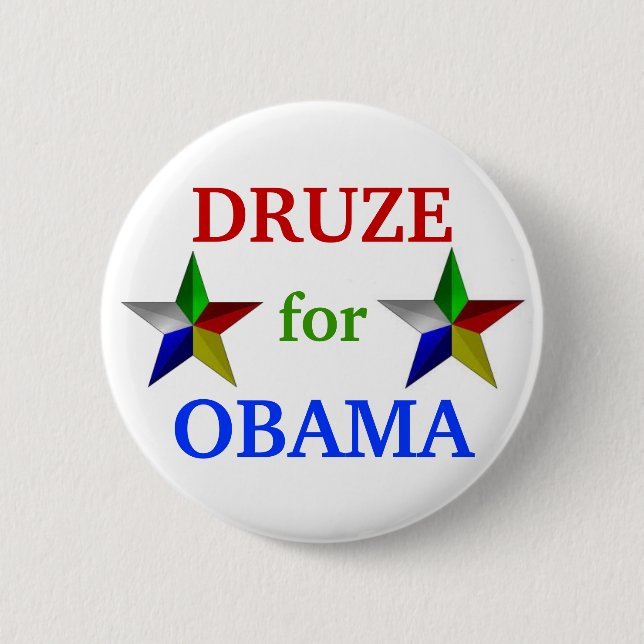 Druze for Obama 2012 button (Front)