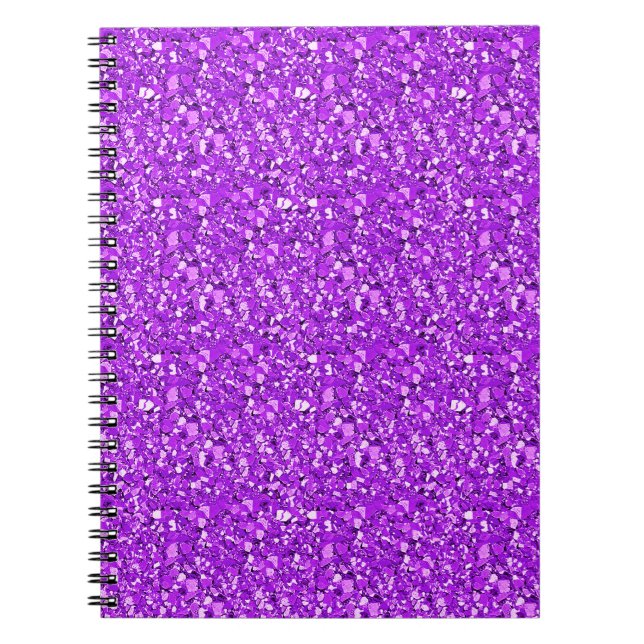 Druzy crystal - amethyst purple spiral notebook (Front)