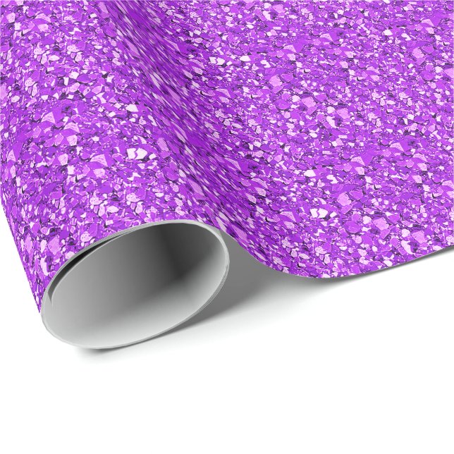 Druzy crystal - amethyst purple wrapping paper (Roll Corner)