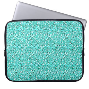 Druzy crystal - aquamarine blue laptop sleeve