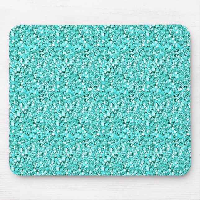 Druzy crystal - aquamarine blue mouse pad (Front)