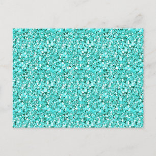 Druzy crystal - aquamarine blue postcard
